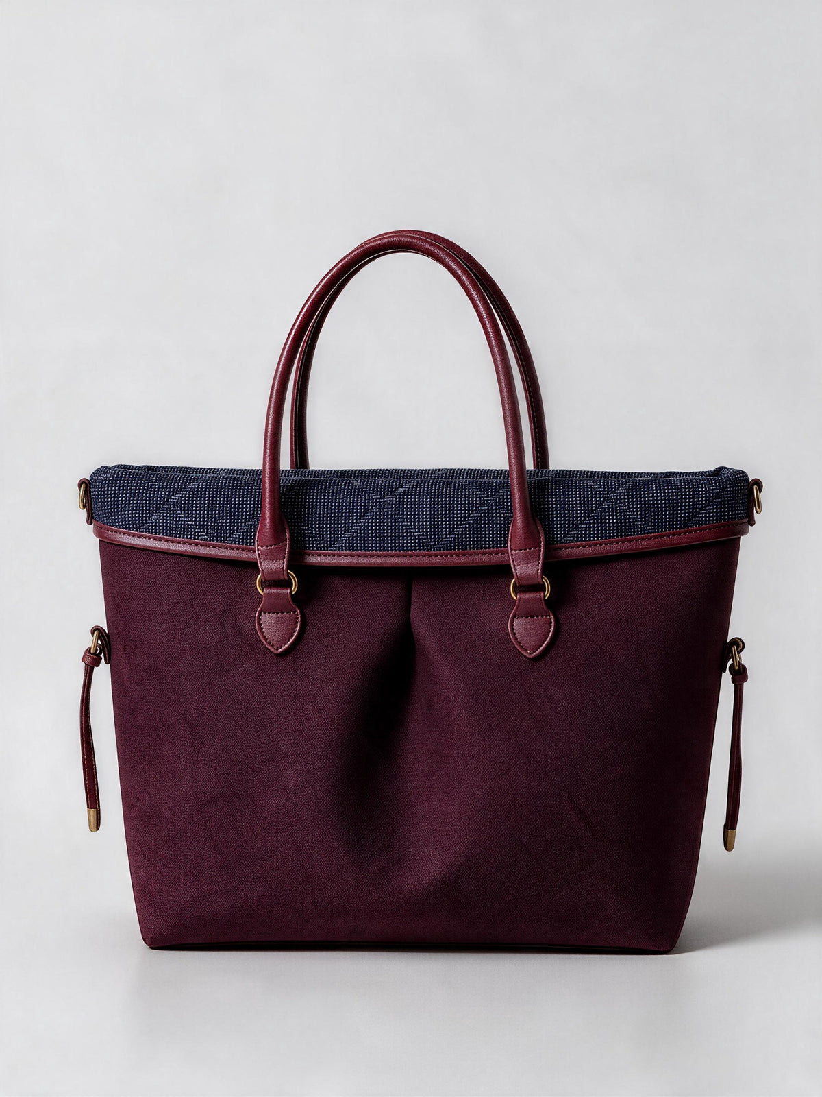 Bazaar Tote — Burgundy & Navy