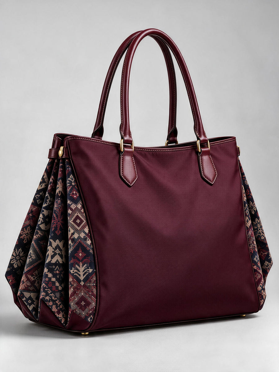 Fold Tote — Burgundy